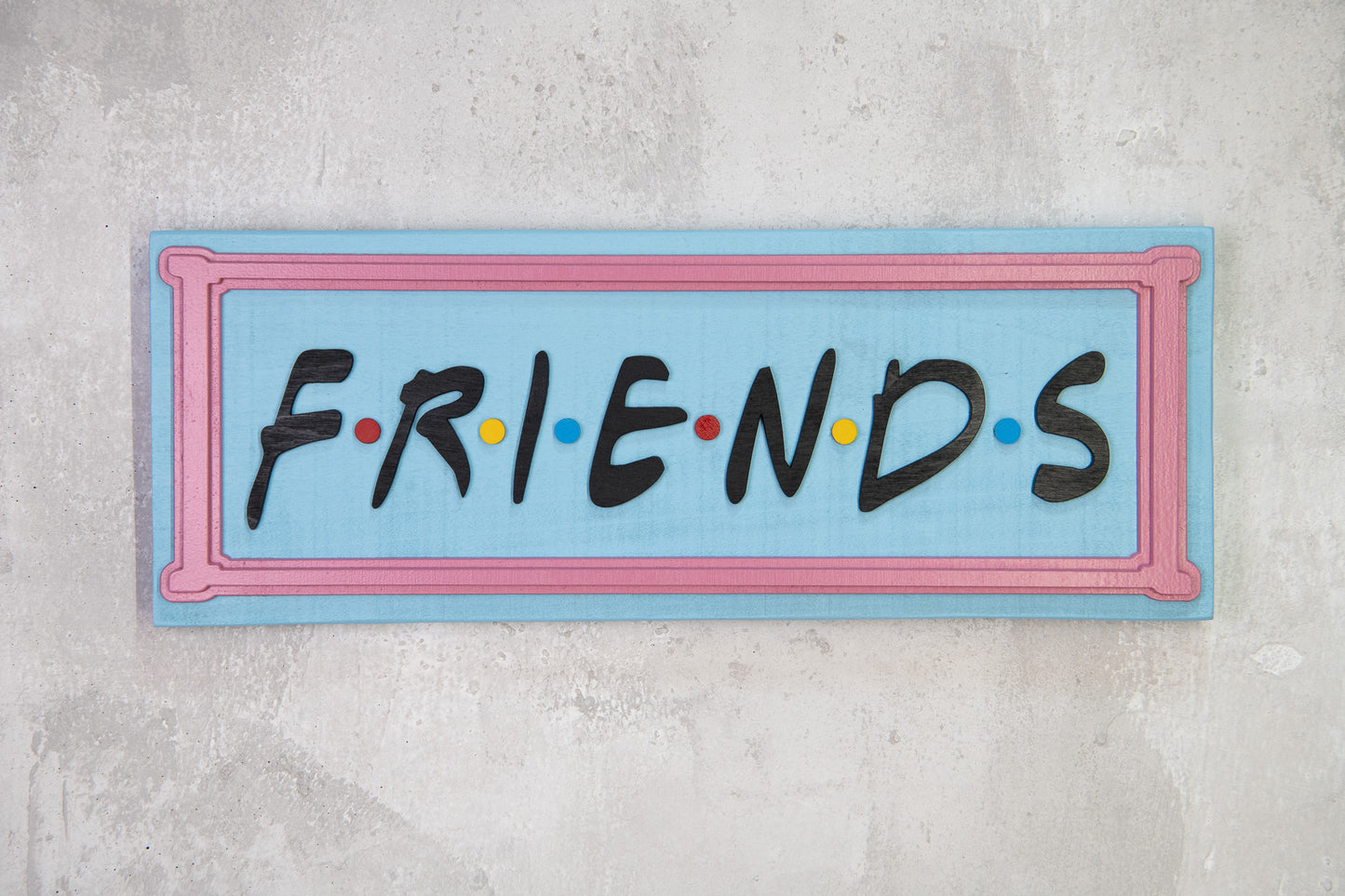 Χειροποίητη Ξύλινη Πινακίδα FRIENDS