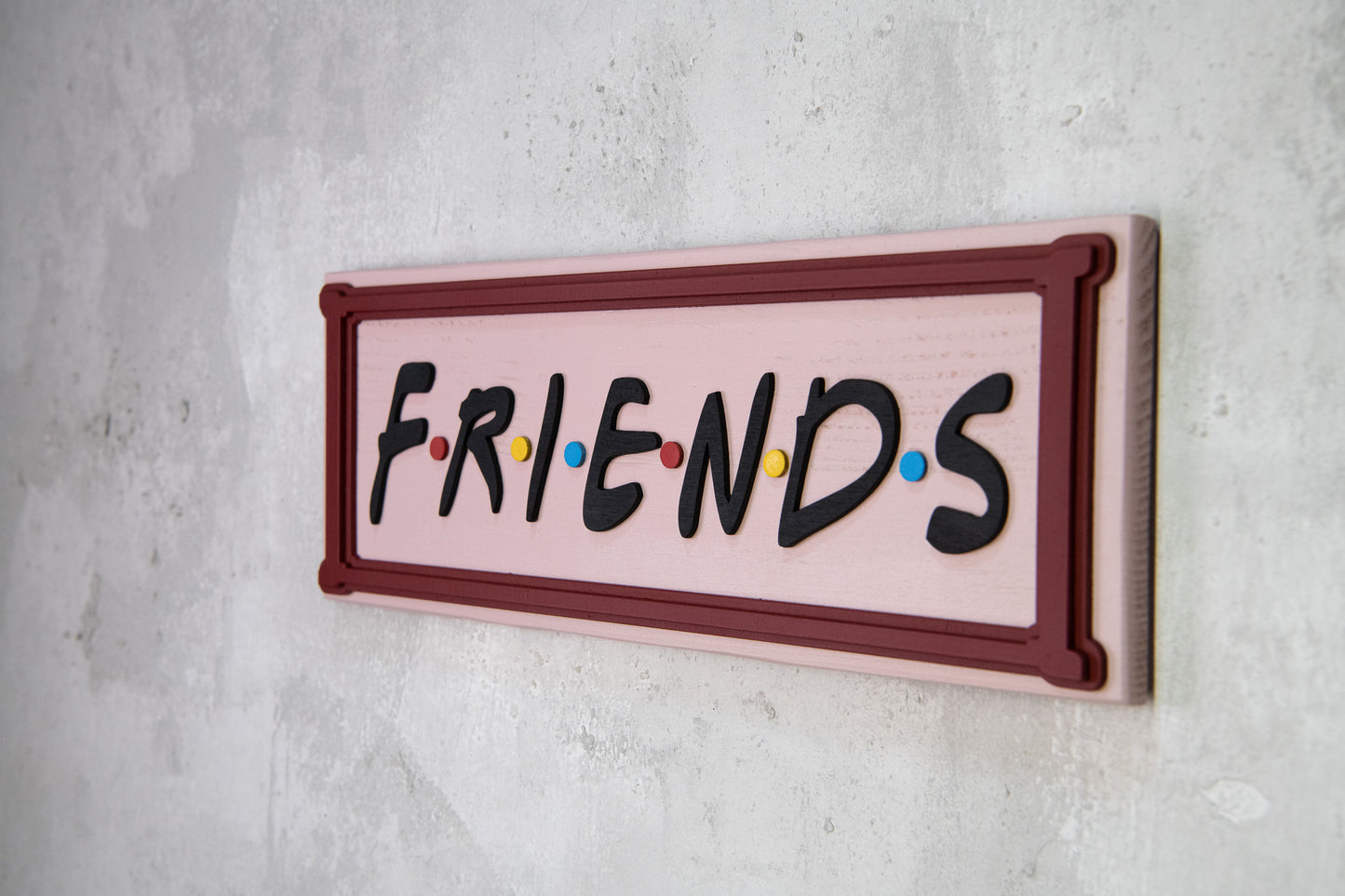 Χειροποίητη Ξύλινη Πινακίδα FRIENDS