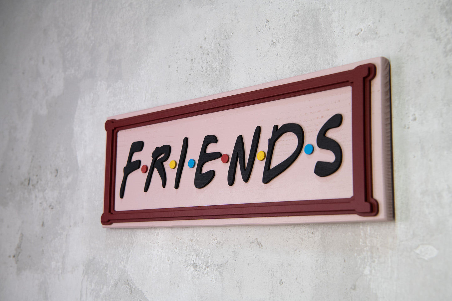 Χειροποίητη Ξύλινη Πινακίδα FRIENDS