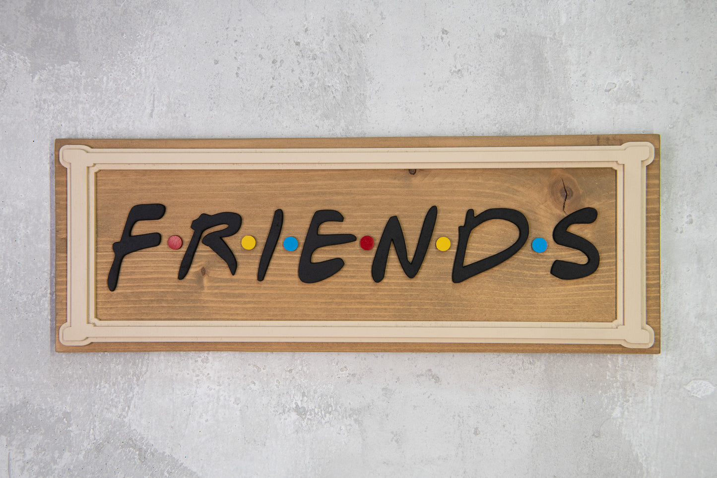 Χειροποίητη Ξύλινη Πινακίδα FRIENDS