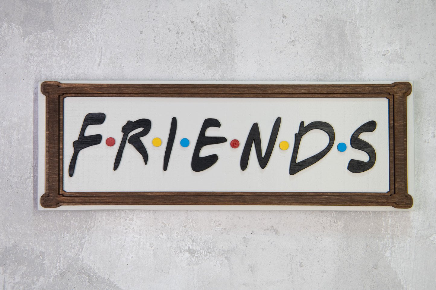 Χειροποίητη Ξύλινη Πινακίδα FRIENDS