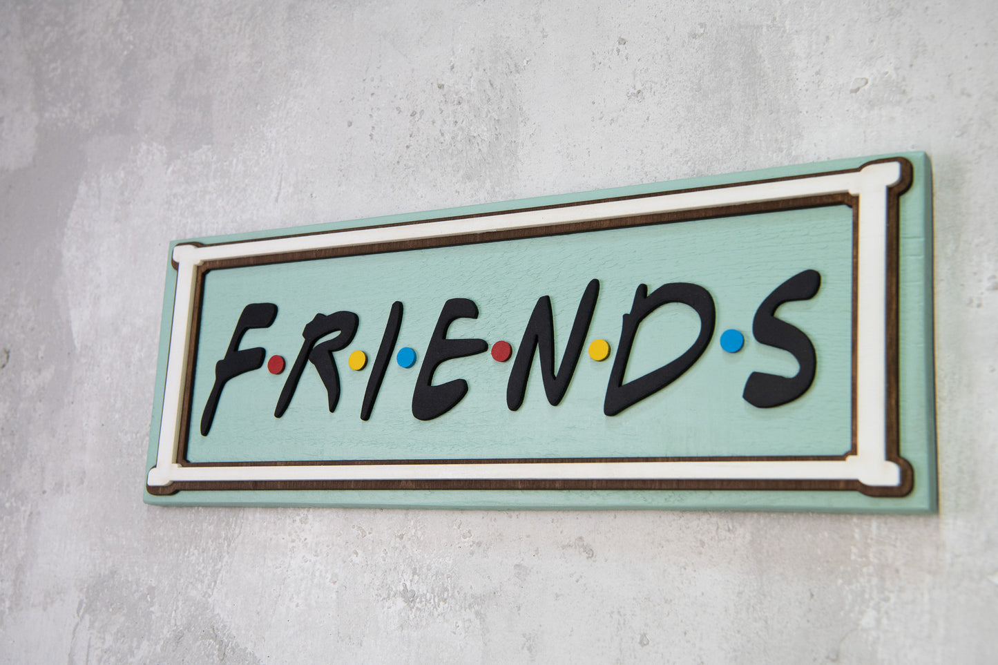 Χειροποίητη Ξύλινη Πινακίδα FRIENDS