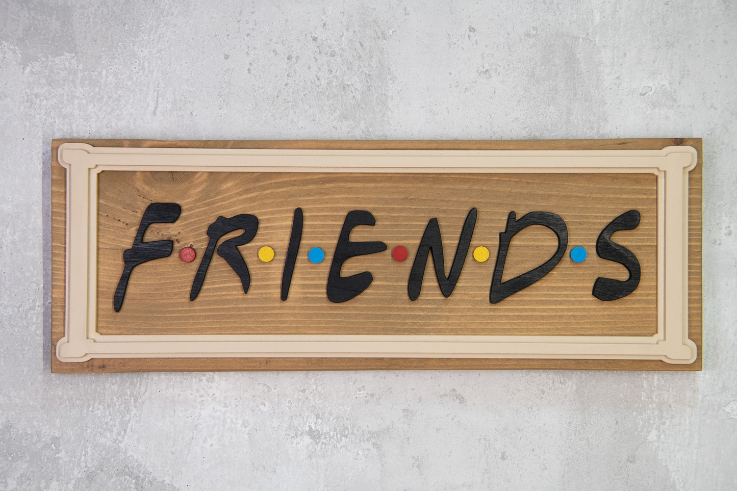 Χειροποίητη Ξύλινη Πινακίδα FRIENDS