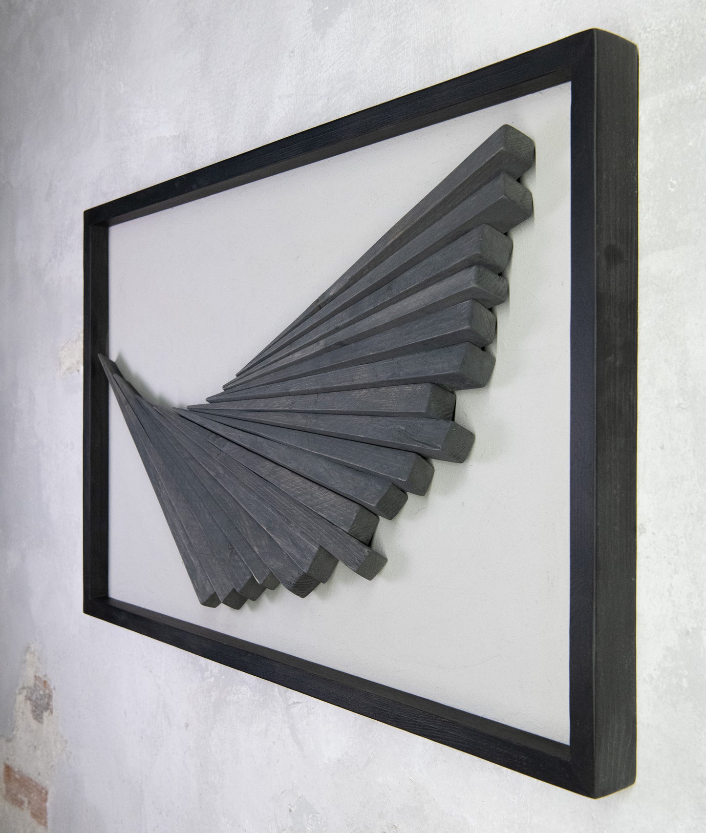 Αφηρημένο Ξύλινο Διακοσμητικό Έργο Τοίχου – Χειροποίητο Γεωμετρικό Design, Μοντέρνα Μινιμαλιστική Διακόσμηση