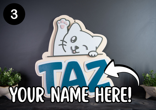 Personalized Wooden Name Sign – Custom Nursery Wall Decor – Handmade Laser Cut Name Sign